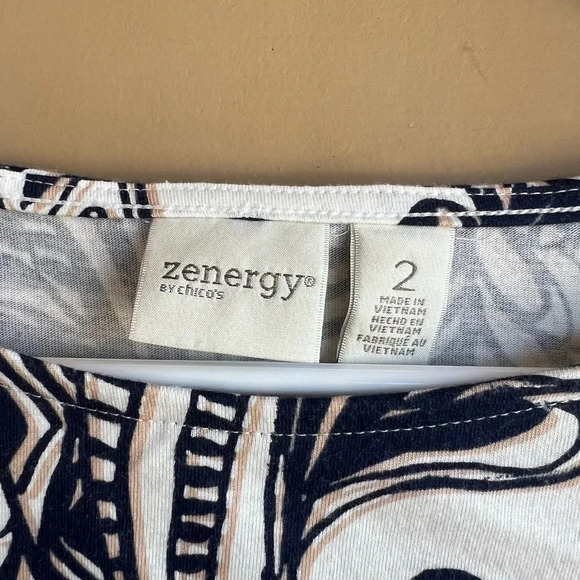 Zenenergy by Chicos Long Sleeve Top - Size Large (2) Modest Casual Boho - Picture 2 of 4